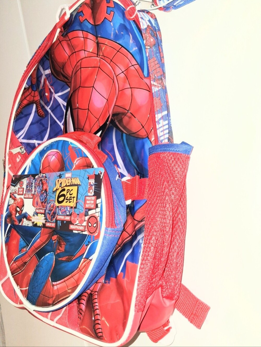 NWT Marvel Spider-Man Light Up Backpack 6 Piece Set Boy's Headphones Lunch Bag - Picture 13 of 17